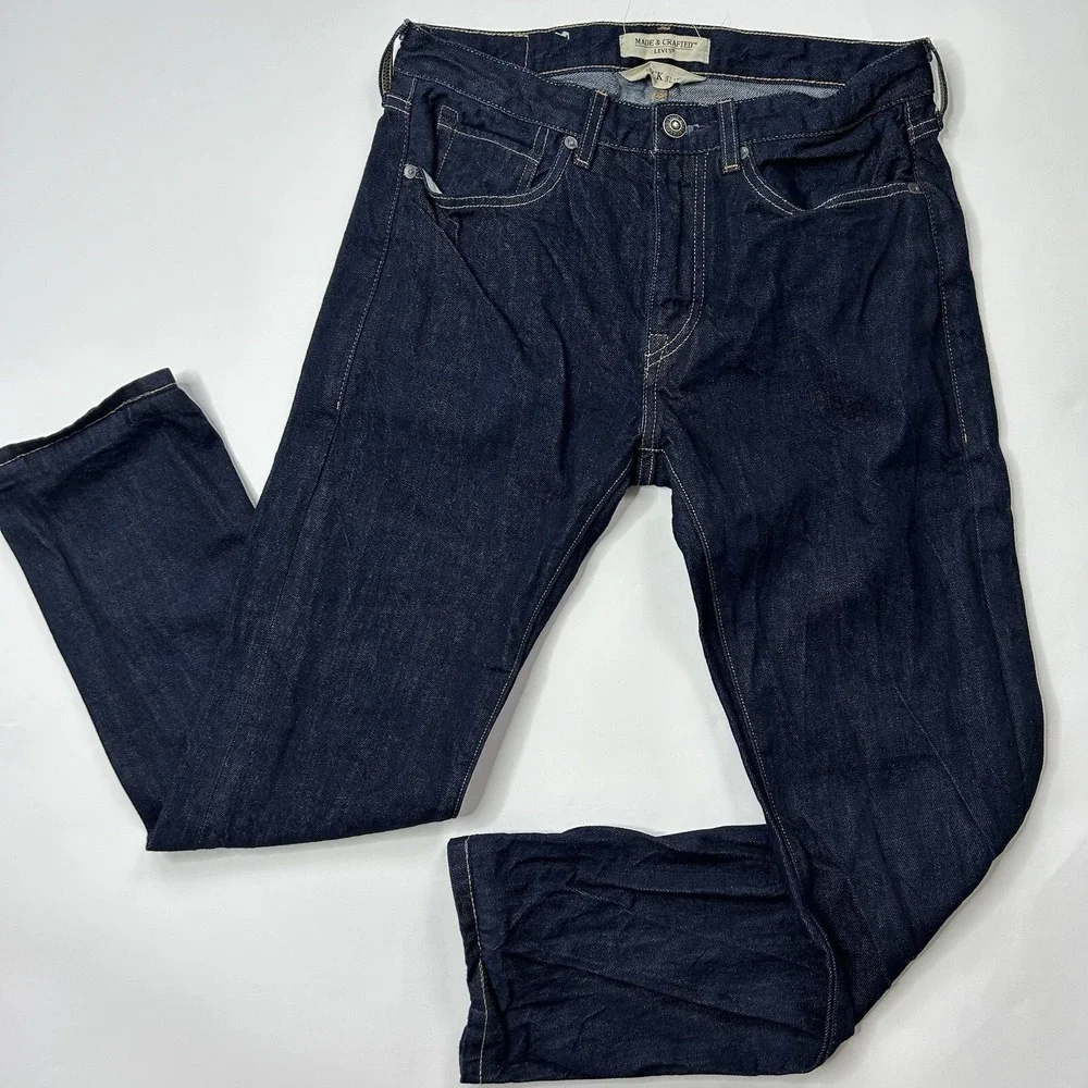 Levi's Made & Crafted Tack Slim Jeans Men's 30 Selvedge Denim Dark Mid Rise